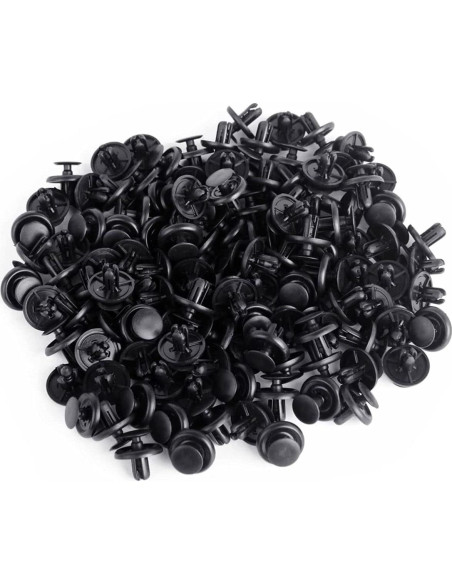 100 Clips de Retención Nylon Negro para Toyota Lexus 90467-07201