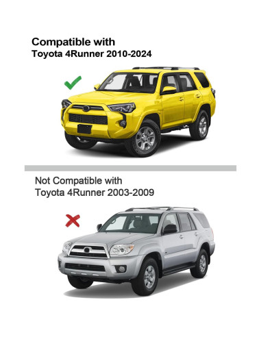 Deflectores de Lluvia Deejecsun para Toyota 4Runner 2010-2024