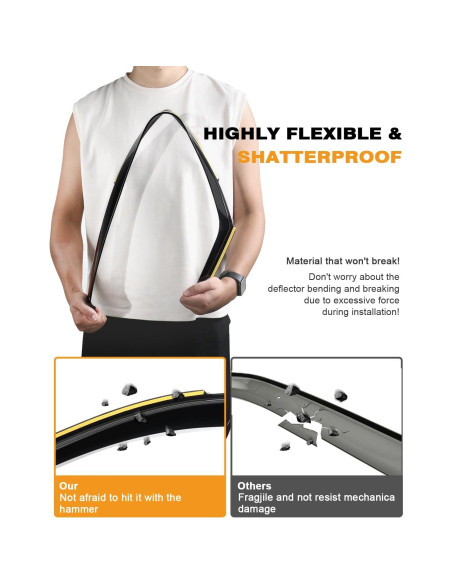 Deflectores de Lluvia Deejecsun para Toyota 4Runner 2010-2024