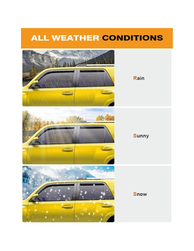 Deflectores de Lluvia Deejecsun para Toyota 4Runner 2010-2024