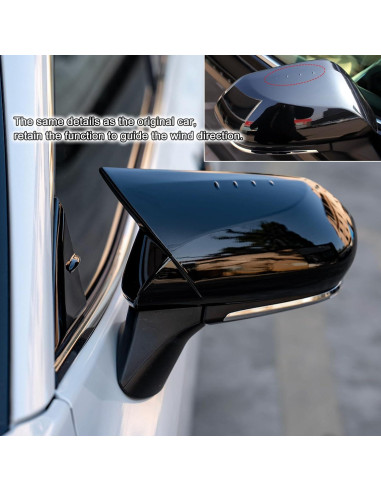 Cubiertas Espejo Retrovisor CKE para Toyota Camry 2018-2025 - Negro Brillante