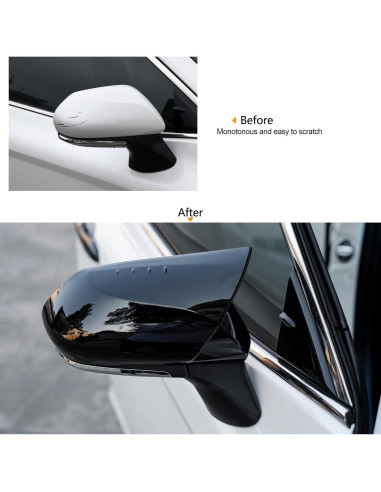 Cubiertas Espejo Retrovisor CKE para Toyota Camry 2018-2025 - Negro Brillante