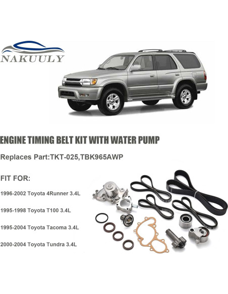 Kit de Correa de Distribución Nakuuly con Bomba de Agua 3.4L
