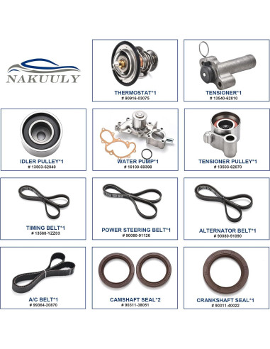 Kit de Correa de Distribución Nakuuly con Bomba de Agua 3.4L