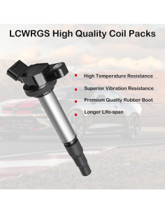 Paquete de 4 Bobinas de Encendido LCWRGS para Toyota 1.8L 2
