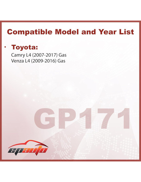 Filtro de Aire EPAuto GP171 para Toyota Camry y Venza