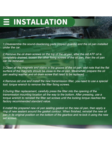 Kit de Filtro de Transmisión Automática Motoforti para Toyota RAV4 2.5L 2016-2019