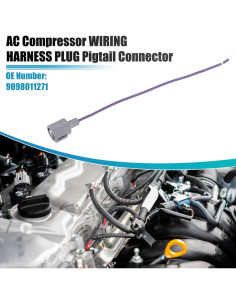 Conector de cableado compresor AC uxcell 9098011271 para Toyota 2
