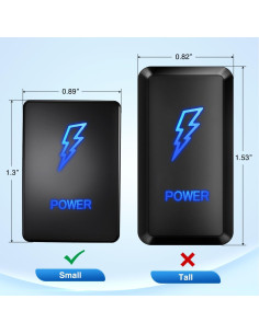 Interruptor de botón Nilight 12V ON-OFF para Toyota 2