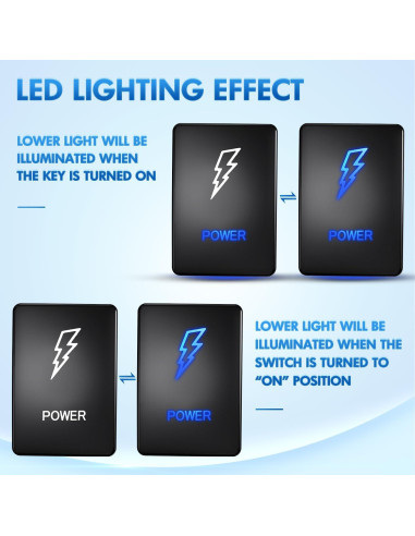 Interruptor de botón Nilight 12V ON-OFF para Toyota