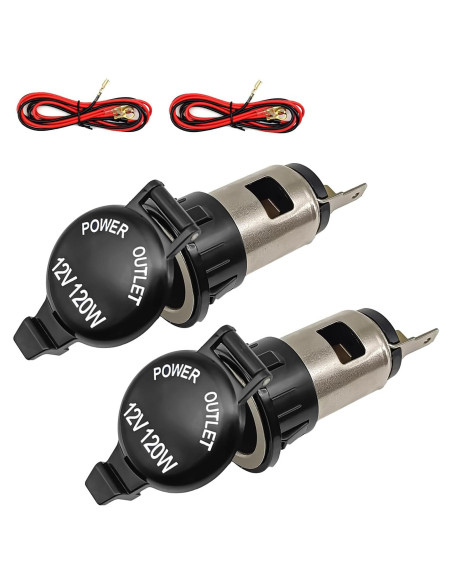 Toma de Encendedor 12V NOTISH con Cableado Impermeable - 2 Pzas