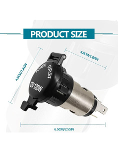 Toma de Encendedor 12V NOTISH con Cableado Impermeable - 2 Pzas 2