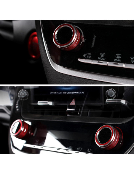 Anillo de Cubierta Botón Aire Acondicionado KEEGTBOX Rojo