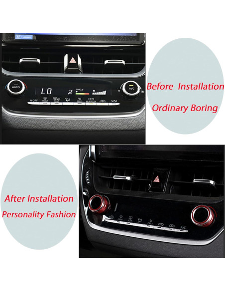 Anillo de Cubierta Botón Aire Acondicionado KEEGTBOX Rojo