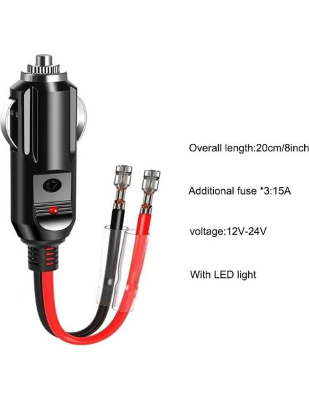 Adaptador enchufe encendedor 12V SZMXUCK 3 unidades 15A