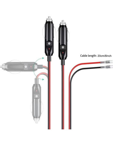 Adaptador enchufe encendedor 12V SZMXUCK 3 unidades 15A