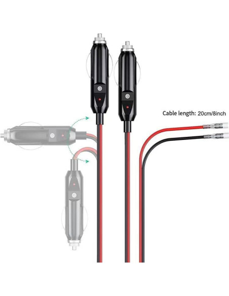 Adaptador enchufe encendedor 12V SZMXUCK 3 unidades 15A