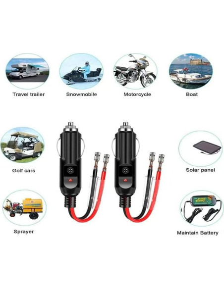 Adaptador enchufe encendedor 12V SZMXUCK 3 unidades 15A