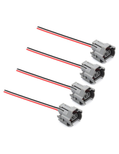 Conectores de Inyector de Combustible HiSport 4 Pcs 18AWG