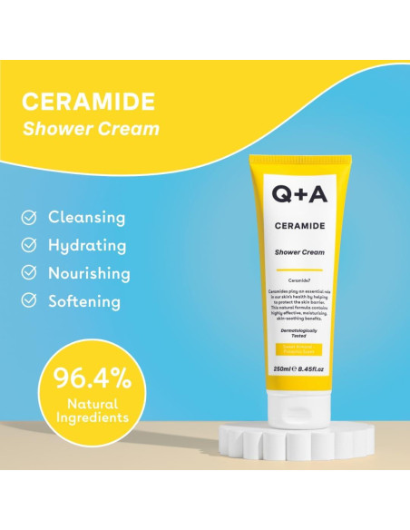 Crema de Ducha Q+A 250ml con Ceramidas de Piña y Escualano