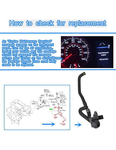 Manguera de Desvío del Radiador LDCRE 16260-F0010 para Toyota
