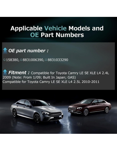 Compresor de A/C Mulcoll para Toyota Camry 2.4L y 2.5L