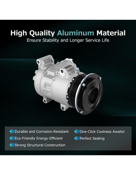 Compresor de A/C Mulcoll para Toyota Camry 2.4L y 2.5L