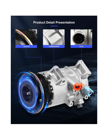 Compresor de A/C ECCPP 2.4L 2006-2009 Toyota Camry RAV4
