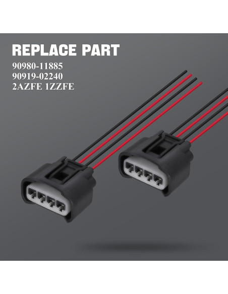 4 Conectores Hembra Bobina Encendido Yikesai 2.4L Toyota