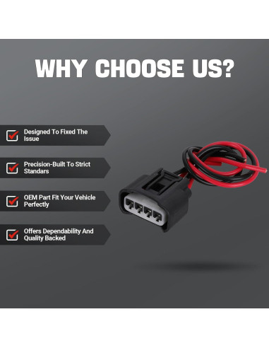 4 Conectores Hembra Bobina Encendido Yikesai 2.4L Toyota