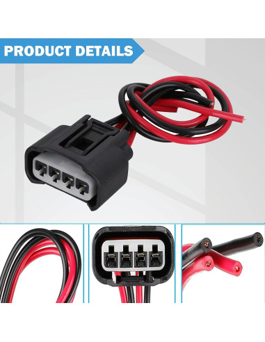 4 Conectores Hembra Bobina Encendido Yikesai 2.4L Toyota