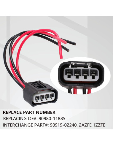 4 Conectores Hembra Bobina Encendido Yikesai 2.4L Toyota