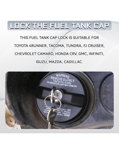 Tapa de Gas de Bloqueo KUQUTIDY para Toyota Honda Chevy