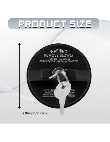 Tapa de Gas de Bloqueo KUQUTIDY para Toyota Honda Chevy