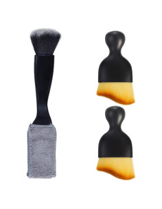 Juego de 3 cepillos de detalle Yungeln para interiores de auto