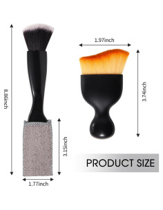 Juego de 3 cepillos de detalle Yungeln para interiores de auto 2