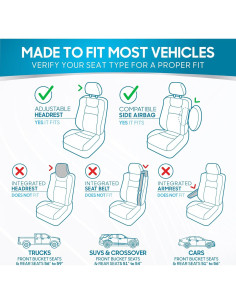 Cubiertas de Asiento de Auto BDK PolyPro Ajuste Universal Negro 2