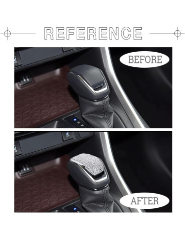 Cubierta de Pomo de Cambio 1797 Plateada para Toyota RAV4 Highlander Venza