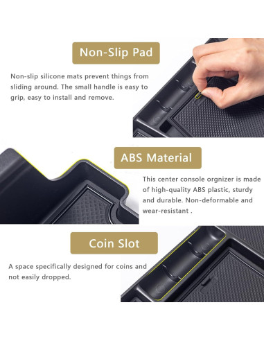 JDMCAR Bandeja Organizadora Consola Central Toyota Tundra 2022-2025