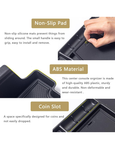 JDMCAR Bandeja Organizadora Consola Central Toyota Tundra 2022-2025