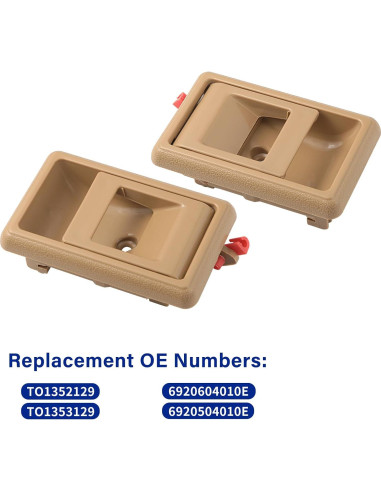 Manija de puerta interior Lcyolada Beige Toyota Tacoma Corolla