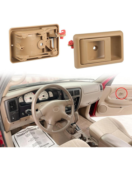 Manija de puerta interior Lcyolada Beige Toyota Tacoma Corolla