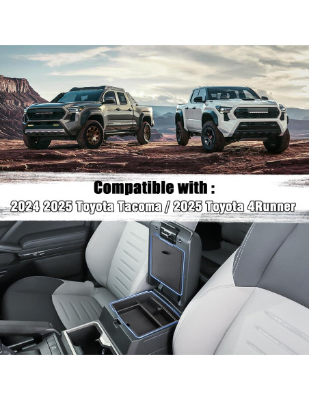 Bandeja organizadora Neepiar para consola Toyota Tacoma 2024-2025
