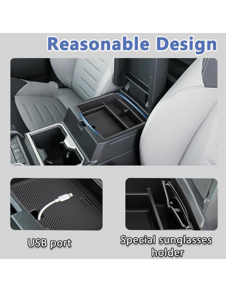 Bandeja organizadora Neepiar para consola Toyota Tacoma 2024-2025