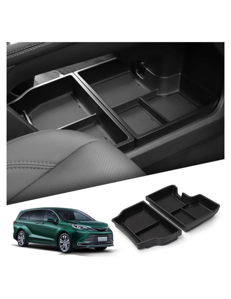 Organizador de Consola Central 2PCS smabee para Toyota Sienna 2021-2025