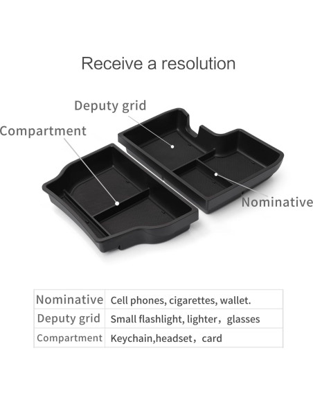 Organizador de Consola Central 2PCS smabee para Toyota Sienna 2021-2025