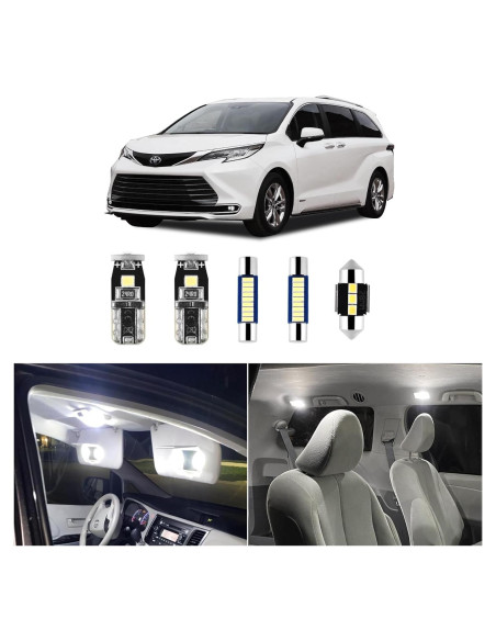 Kit 16 Bombillas LED Interiores EASY EAGLE Toyota Sienna 2011-2021