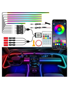 Luces LED RGB para coche SAMGCHI, 10 en 1, control APP