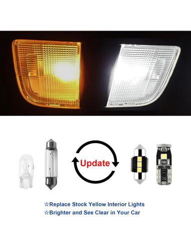 Kit 16 Bombillas LED Interiores EASY EAGLE Toyota Sienna 2011-2021