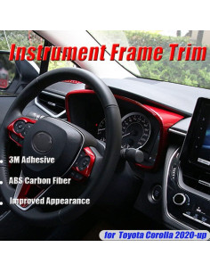 Cubierta Marco Panel Instrumentos BOYUER Toyota Corolla 2020-2025 Rojo 2